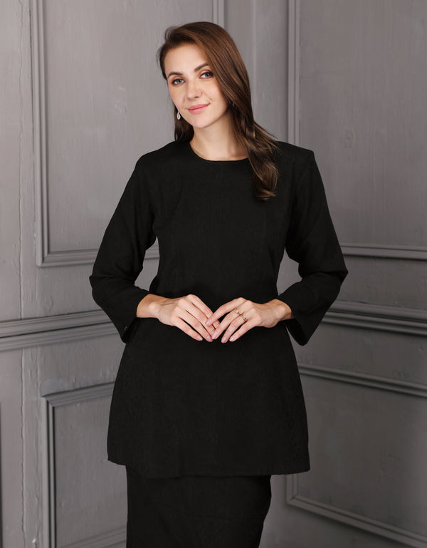 BAJU KURUNG PAHANG MODEN LINEA (BLACK)